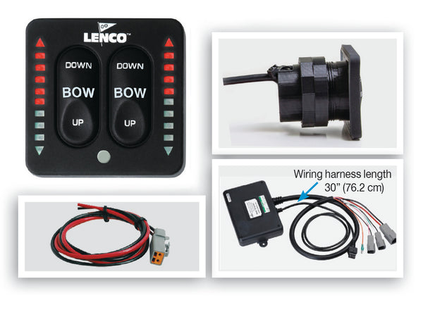 Lenco Led Two-piece Indicator Switch With Pigtail For Single Actuator Systems - Lenco Marine