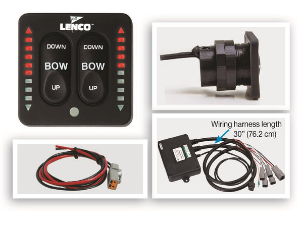 Lenco Led Two-piece Indicator Switch With Pigtail For Dual Actuator Systems - Lenco Marine