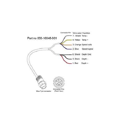 Lowrance 000-10046-001 Pigtail Bare Wires To Blue Connector - Sea Supply Hub