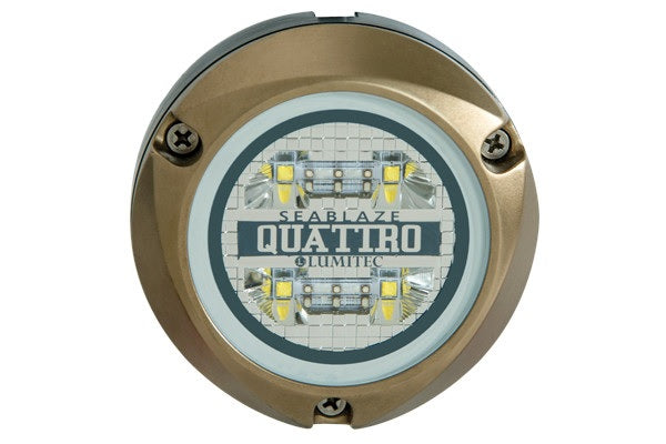 Lumitec Zambezi Quattro Blue/white For Pontoon Boats Bronze Housing 12/24v Led - Sea Supply Hub