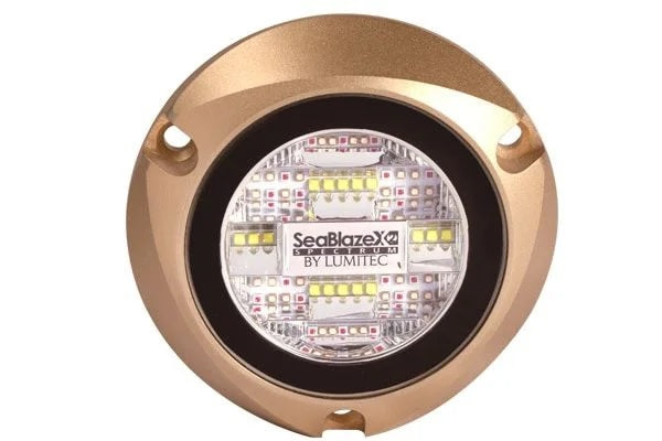 Lumitec Seablaze X2 Spectrum Rgbw Led Surface Mount Bronze Housing 12/24v - Lumitec