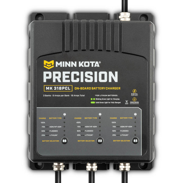 Minn Kota Mk318pcl Precision Charger 3 Bank 6 Amps - Sea Supply Hub