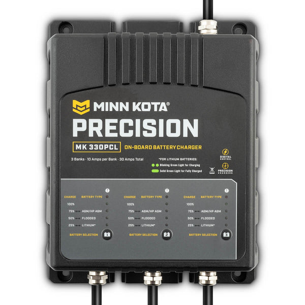 Minn Kota Mk330pcl Precision Charger 3 Bank 10 Amps - Sea Supply Hub