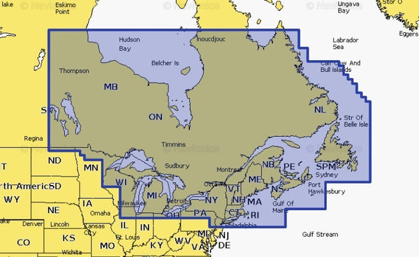 Navionics Plus Naus012r Canada, East And Greaqt Lakes Microsd navionics chart installer - Navionics