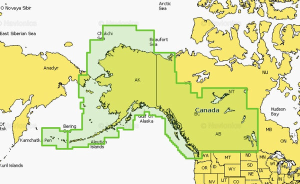 Navionics Plus Naus013r Canada, West And Alaska Microsd - Navionics