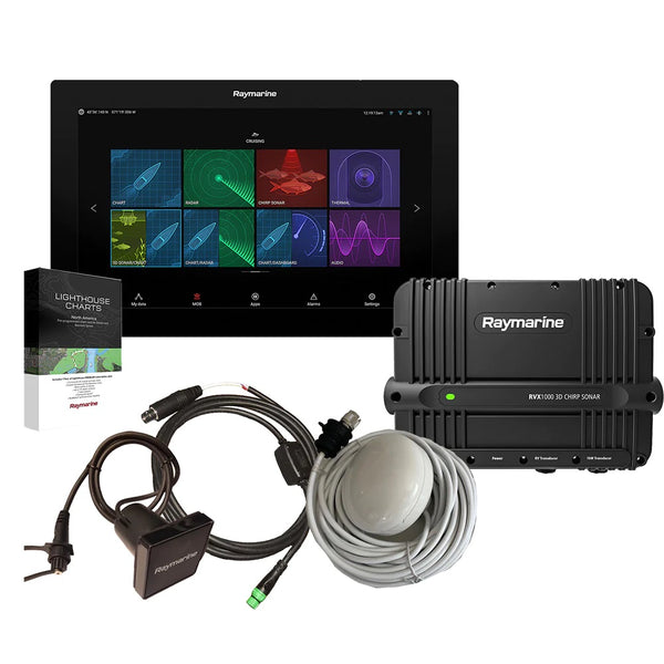 Raymarine Axiom Xl 16 3d Chirp Bundle With Rvx1000 Ga200, Rcr-sd, Alarm And Cable - Sea Supply Hub