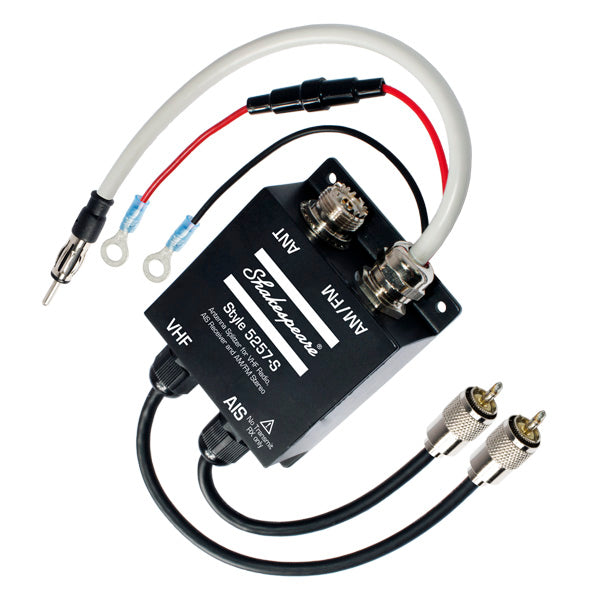 Shakespeare 5257-s Splitter Vhf, Ais(receive Only), Am/fm With 1 Antenna - Sea Supply Hub