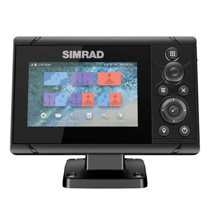 Simrad Cruise-5 Combo With Us Coastal Charts And 83/200khz Transom Mount - Sea Supply Hub