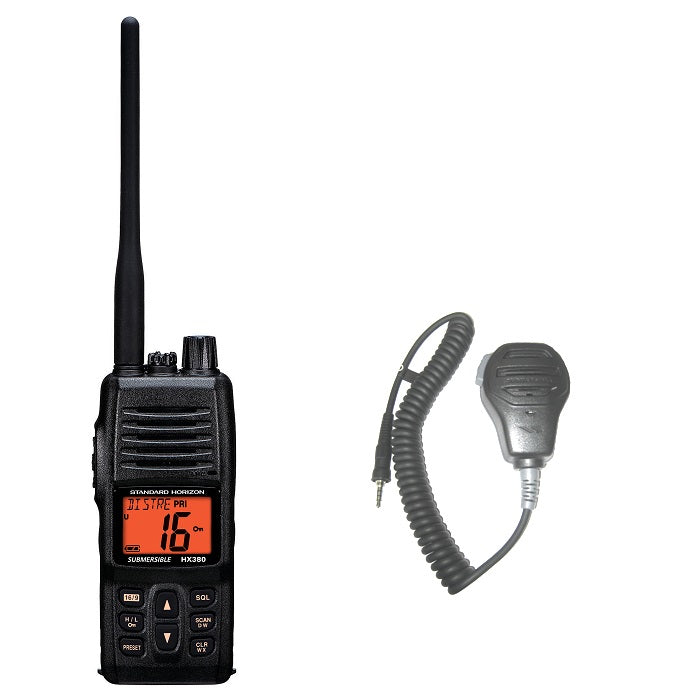 Standard Hx380 Hand Held Vhf With Mh-73a4b Speaker Micropho - Standard